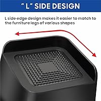 Vista 2 de MixDora Elevadores de cama resistentes de 4 pulgadas, elevadores de muebles en forma de L, elevador de silla elevador para sofás, sofás