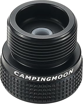 CAMPINGMOON Camping Canister Propane Gas Stove Grill Adapter, Input EN417 Lindal Valve Canister, Output CGA 600 Connection BKZ20 Black CGA 600 Adapter