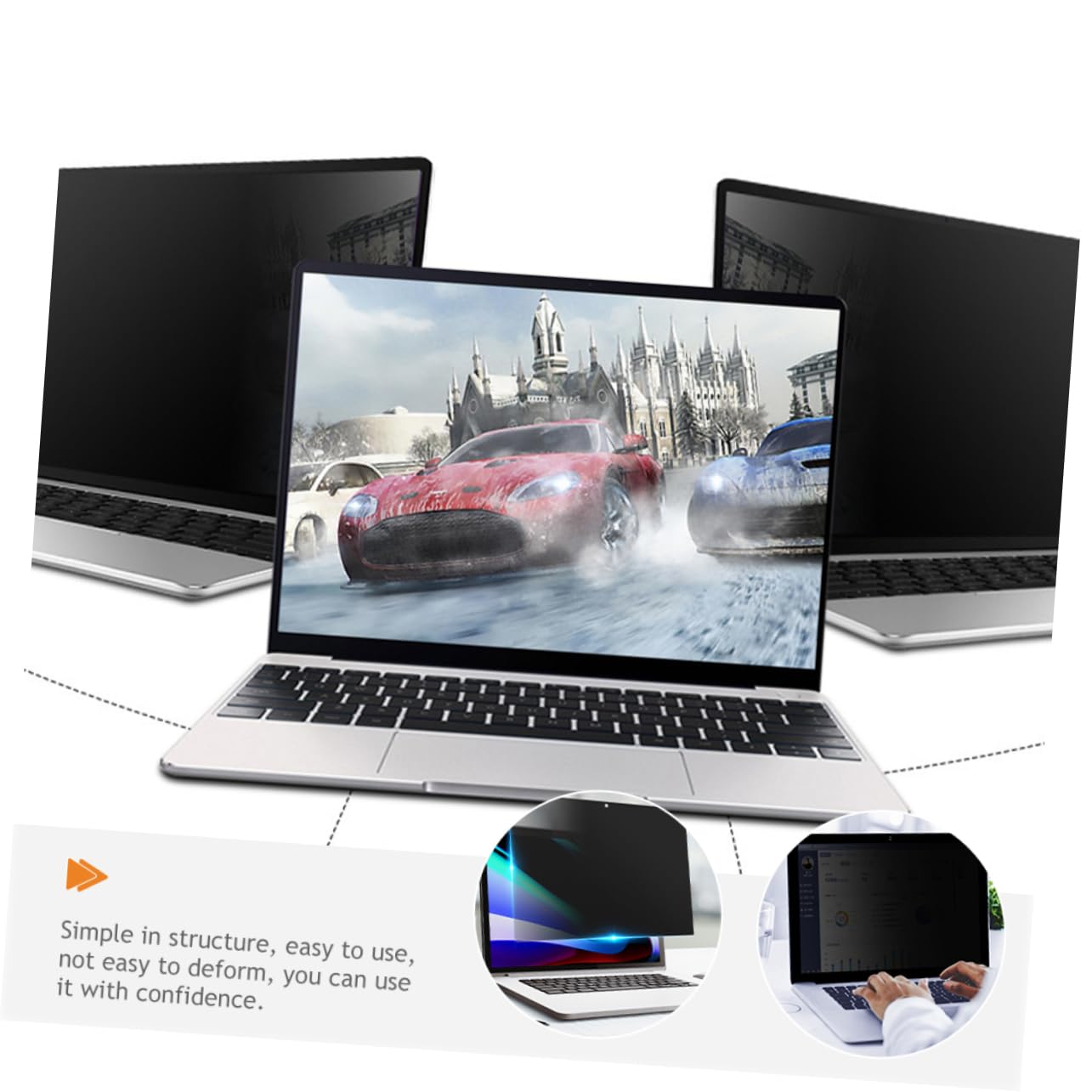 SHINEOFI 2 Piezas Protector de Pantalla de Privacidad para Instalación Antirreflejo Oleofóbico Protección de y Privacidad para Oficina y Uso Personal