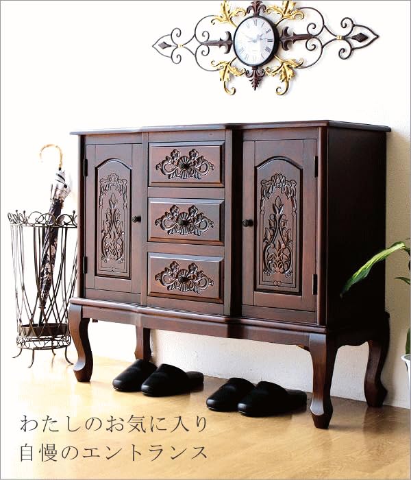 Amazon.co.jp: アンティーク 家具 リビングボード チェスト 収納家具