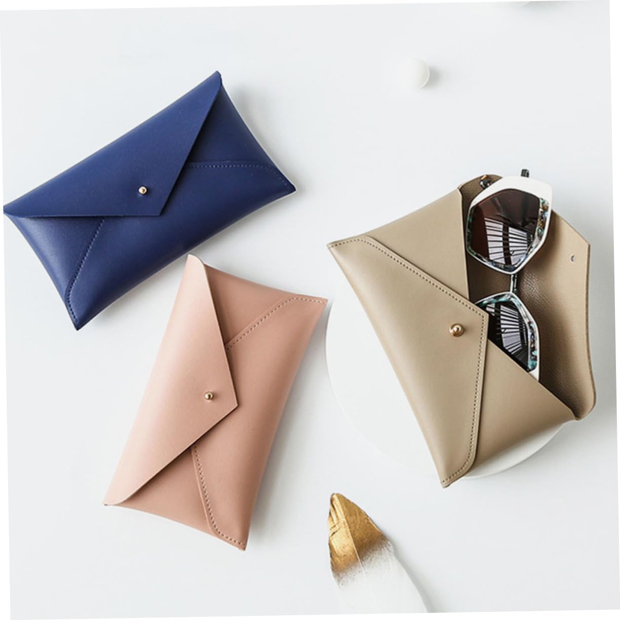 12piezas Estuche Para Gafas Portátil Organizador De Gafas Diseño Simple y Práctico Protector De De