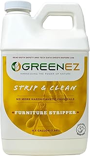 Furniture Strip & Clean | Paint & Varnish Remover | Wood Stain Stripper Gel | Remove Layers of Epoxy, Paint, Varnish Safely | No Harsh Fumes | Soy-Based & Planet-Friendly | 1/2 Gallon