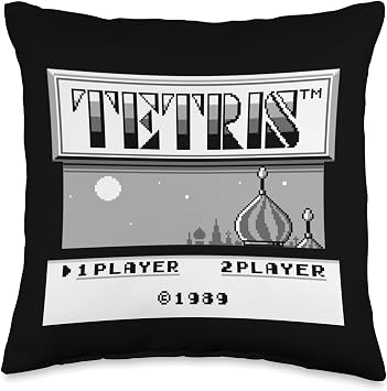 Tetris 1989 Title Screen Throw Pillow