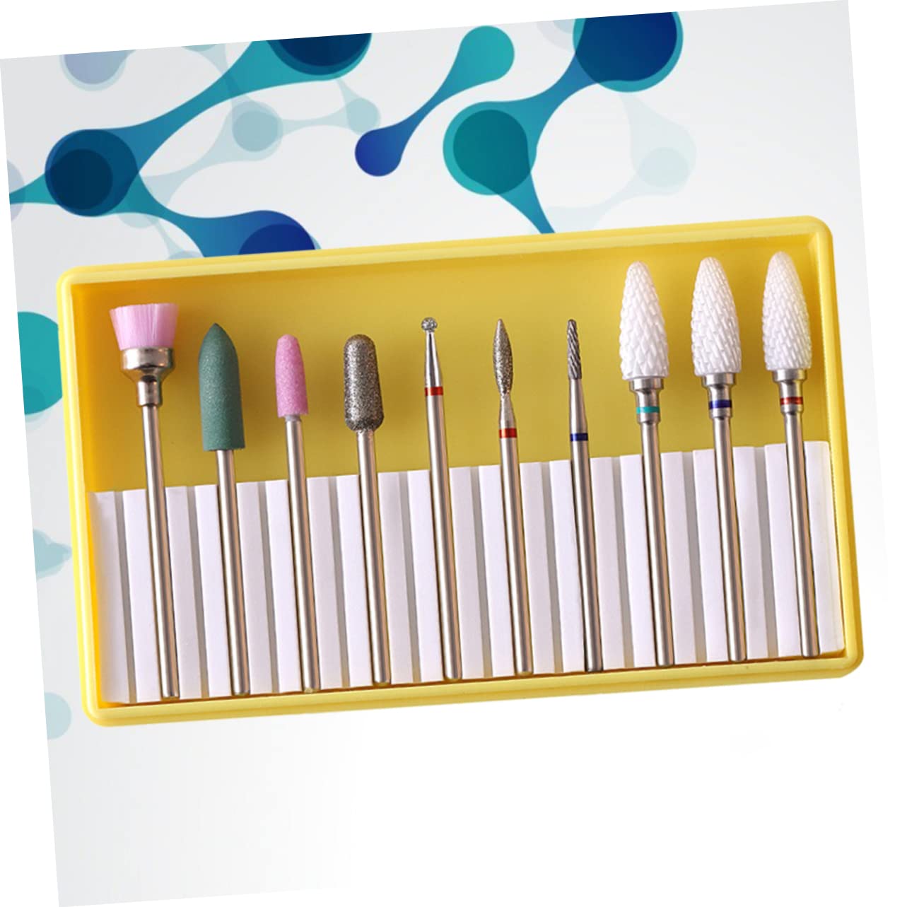 Professional Manicure Drill Bits of Ceramic Grinding Head Kit for Gel Acrylic Nails Pedicure Drill Tools