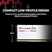 Vista 4 de G.SKILL Ripjaws Serie S5 DDR5 RAM (Intel XMP 3.0) 32GB (2x16GB) 6000MT/s CL30-40-40-96 1.35V Memoria de computadora de escritorio U-DIMM - Blanco
