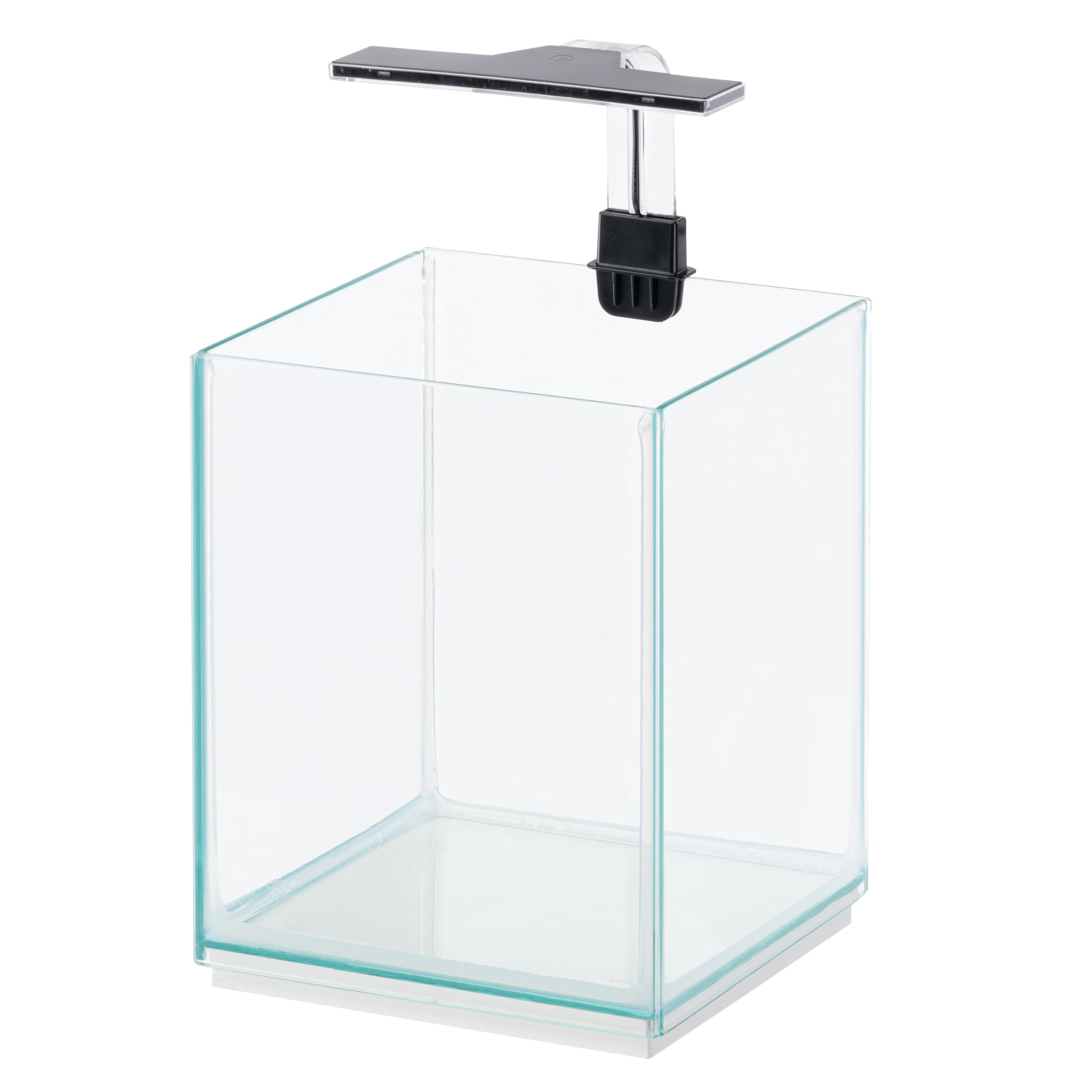 Hydor Akwarium 9,5 litra z przyciemnianą lampą LED, 3 tryby (dzień, noc i mieszane), szklane akwarium 22 x 22 x wys. 36 cm. Ze szkła