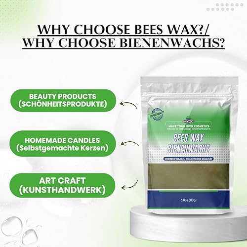 Miniatura 6 de Cera de abeja pura cruda (110 gm)| Para productos de bálsamo para la piel, manos y labios| Utilizado en crema, loción, jabones | Grado cosmético |