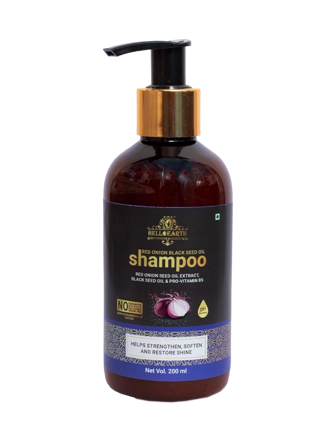 Buy HELLO EARTH Skin Science Red Onion Black Seed Oil Shampoo With Red