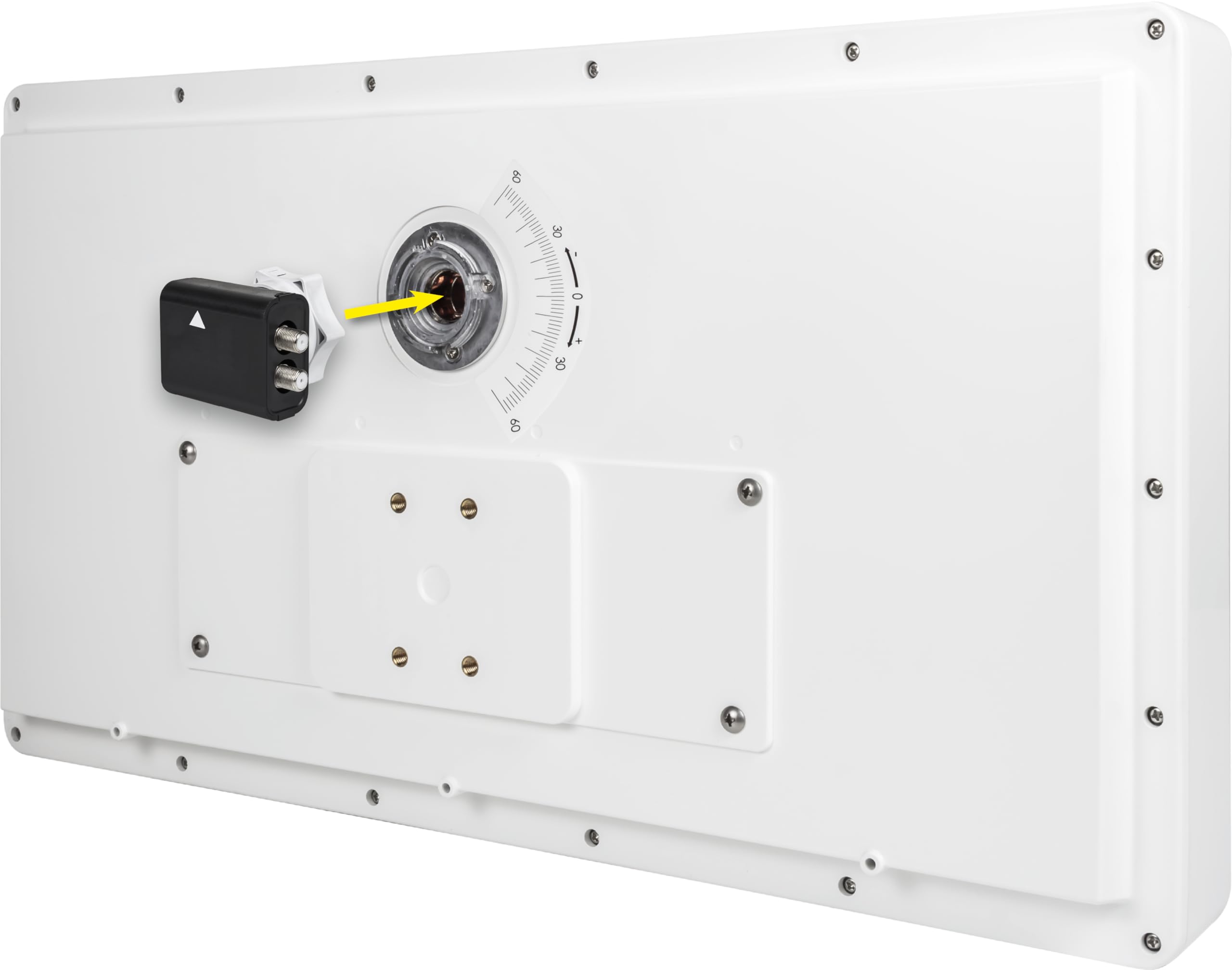 Megasat Antena Plana D2 Profi-Line – Antena Plana satelital (2 usuarios, LNB Intercambiable, instalación en Pared, Soporte para mástil/balcón o Ventana) – Blanco