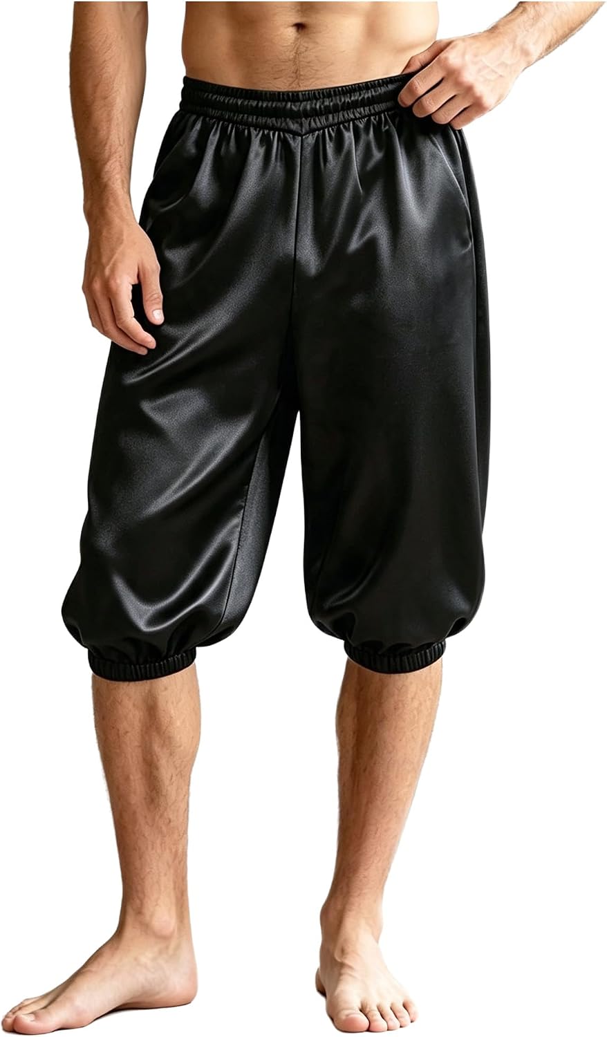 Men Medieval Colonial Costume Lantern Pants LARP Shorts