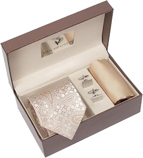 Men Beige Party Tie Pocket Square And Cufflink Price In India