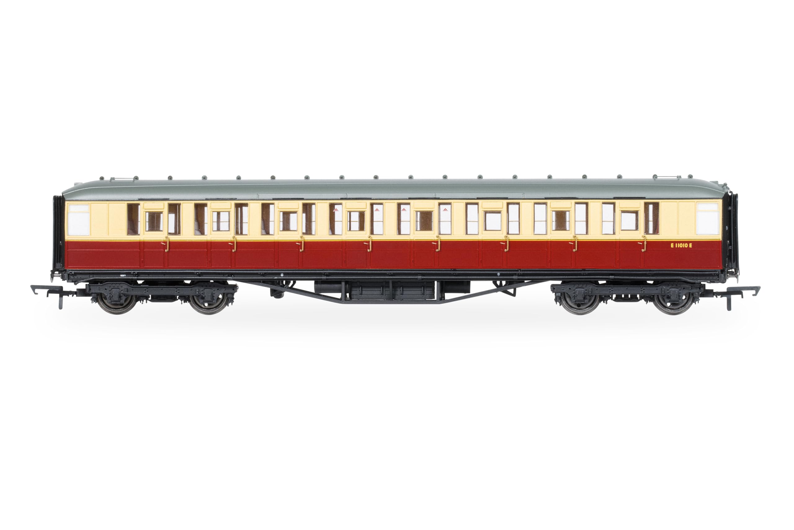 Hornby R40458 BR Gresley Corridor, karmesinrot und cremefarben, 3. Klasse, E11010E, Purpur/Creme