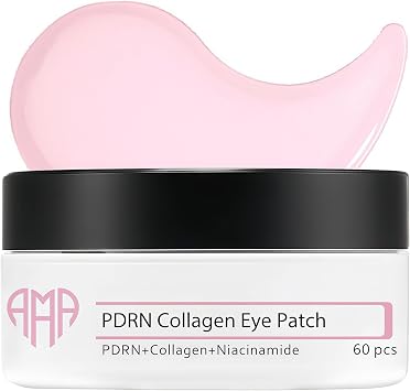 60PCS PDRN Collagen Eye Patches,Under Eye Gel Patches & Masks for Puffy Eyes,Wrinkles and Eye Bags Removal,Anti Wrinkle Eye Cream with Collagen,Reduce Dark Circles,Eye Care Product,Firming,Pink