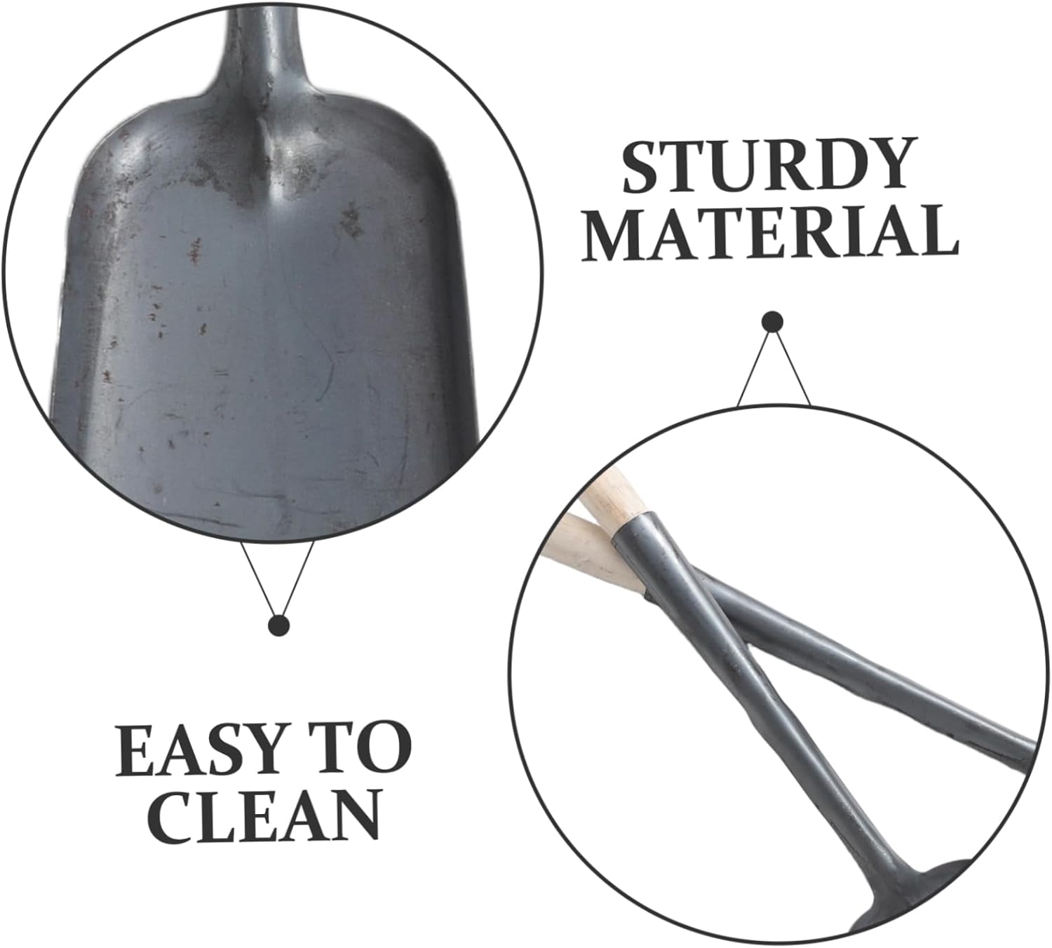 Zerodeko 2pcs Fire Pit Oven Cleaning Tools Soot Shovel Dustpan Long Wooden Handle for Ash Removal Indoor Outdoor