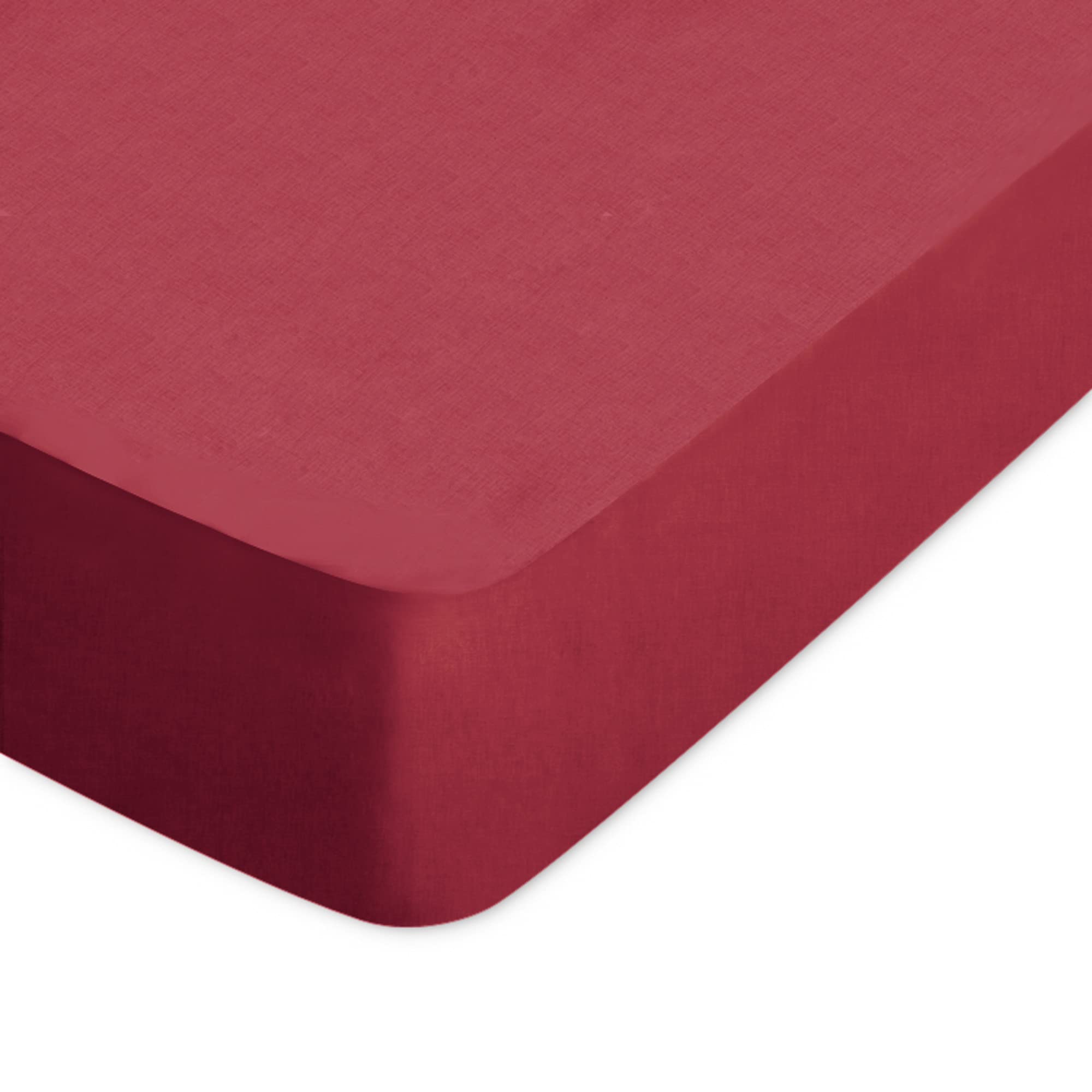 Drap Housse uni 80x200 cm Bonnet 40 cm 100% Coton Alto Rouge Garance