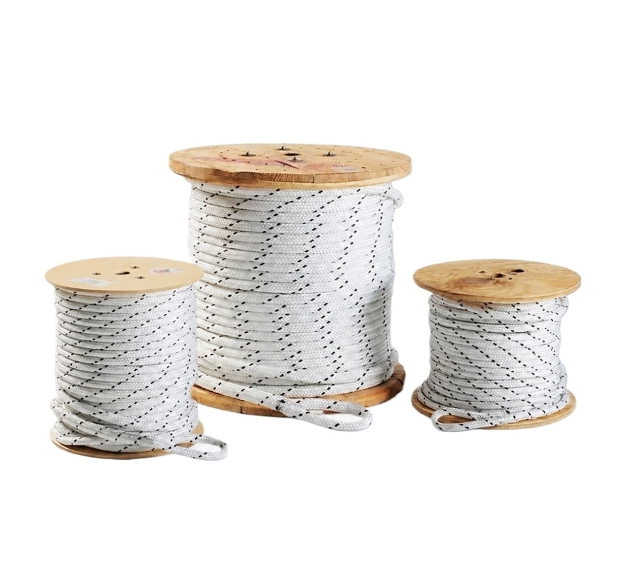 Corda nautica doppia treccia 20m, nylon poliestere PP, 4–12mm, bianca(6mm)