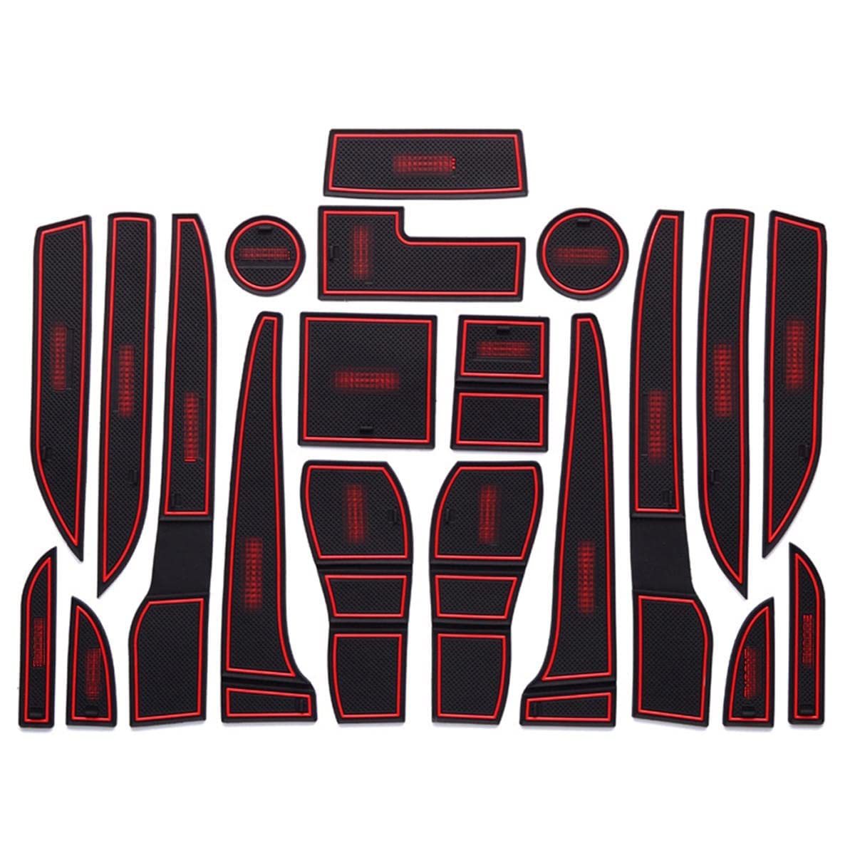 abrupt Car Door Groove Pad for Buick Encore 2016 2017 2018, Auto Door Groove Pads Car Door Slot Mat Cup Holder Mat Cup Holder Rubber Mats for Centre Console Interior Mat Accessories