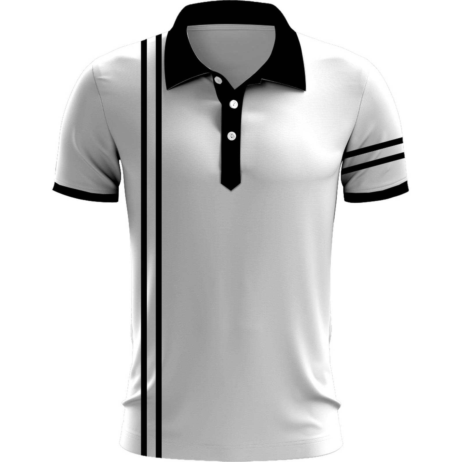 Camisa de manga corta para hombre de verano e informal, gris claro, L
