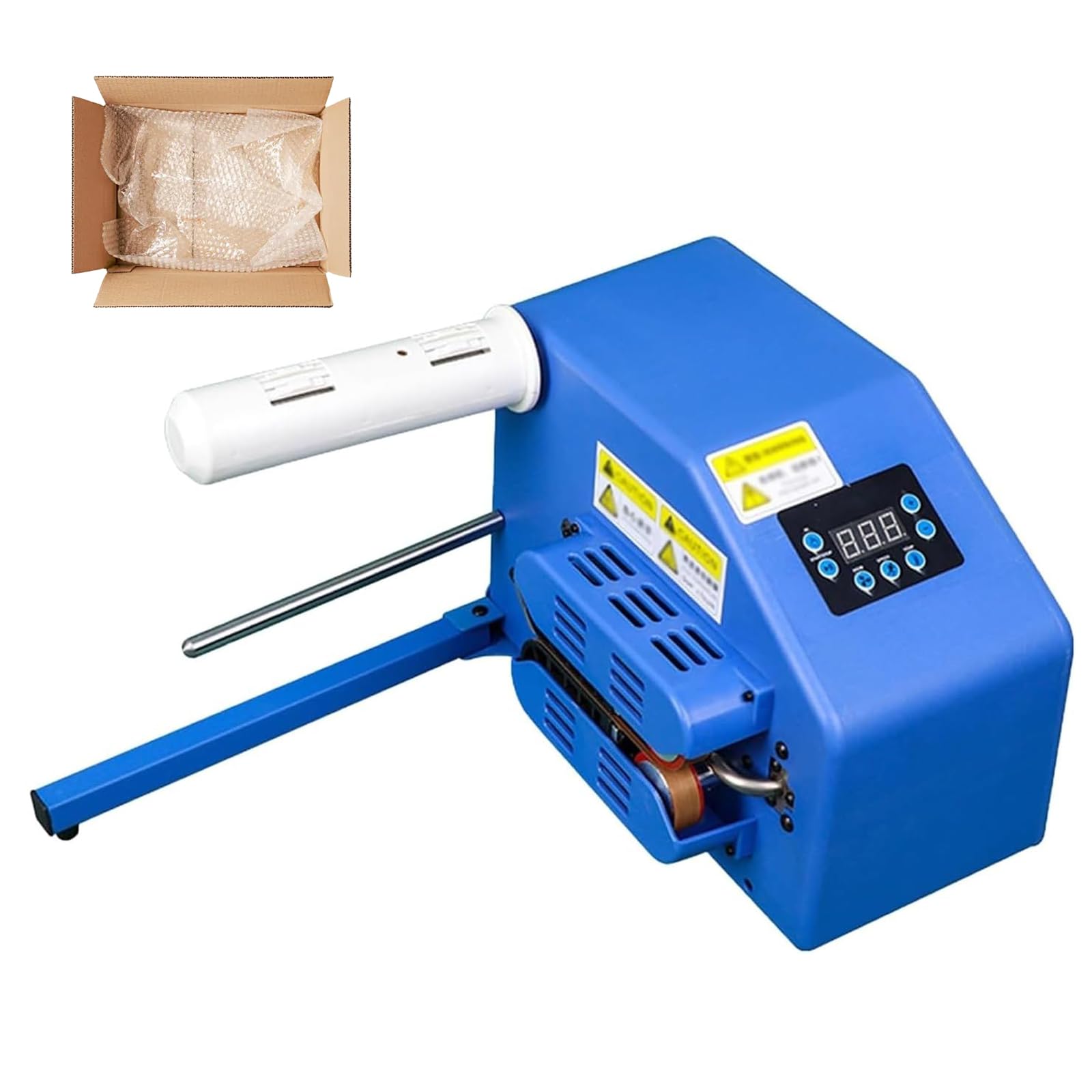 FHRKA Air Cushion Machine, 16m/min High-speed Air Pillows Machine with Adjustable Speed, 200W Inflatable Packaging Maker for Shipping (Blue)