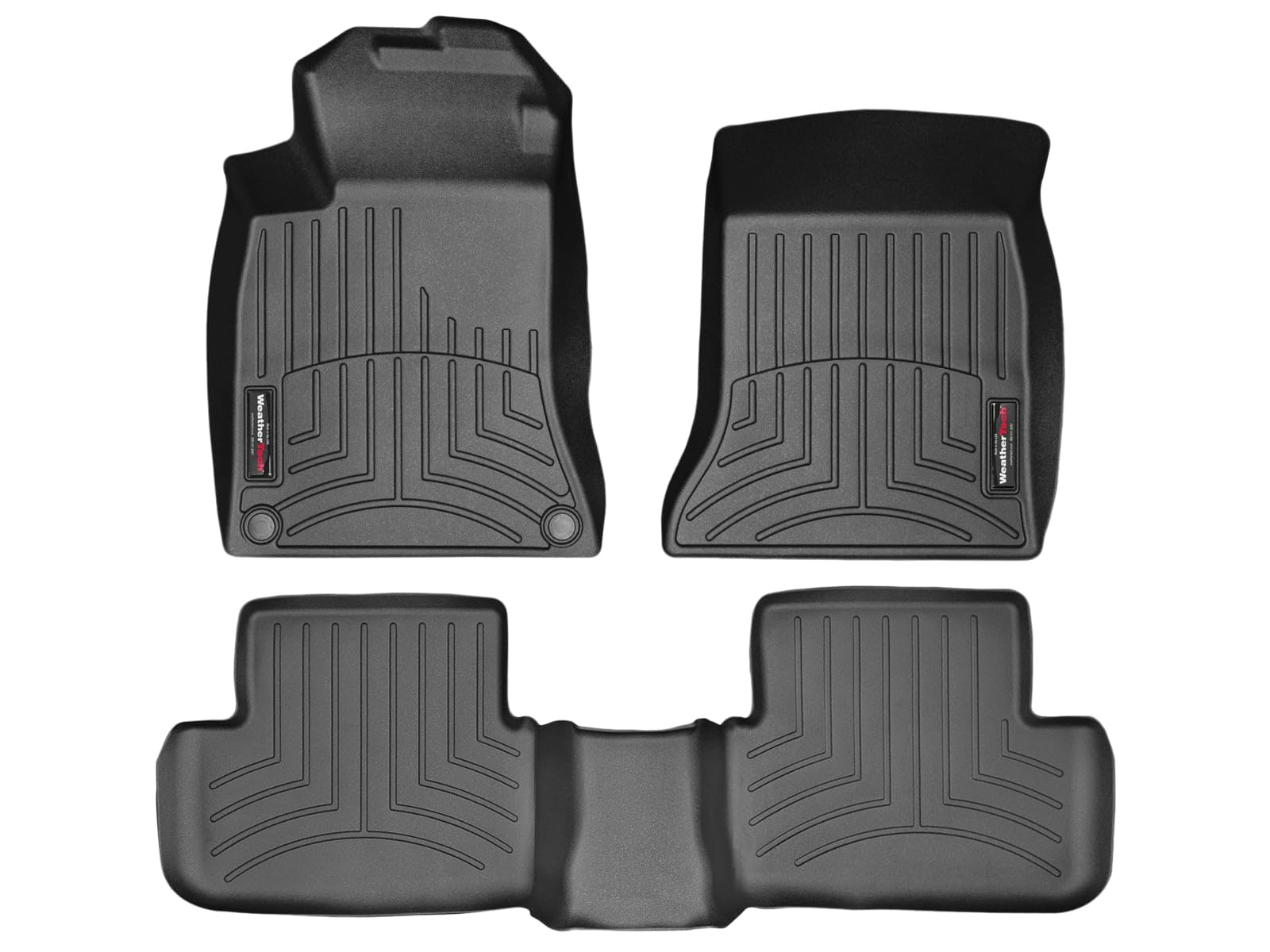 WeatherTech Custom Fit FloorLiners for Mercedes GLA 45 AMG, CLA-Class, CLA 45 AMG - 1st & 2nd Row (44515-1-2), Black