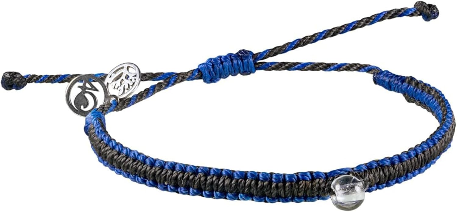 4ocean Coral Gardeners Braided Bracelet - Removes 1 Pound of Ocean Plastic - Adjustable, Unisex, Handcrafted from Recycled Materials - Supports coral reef Conservation