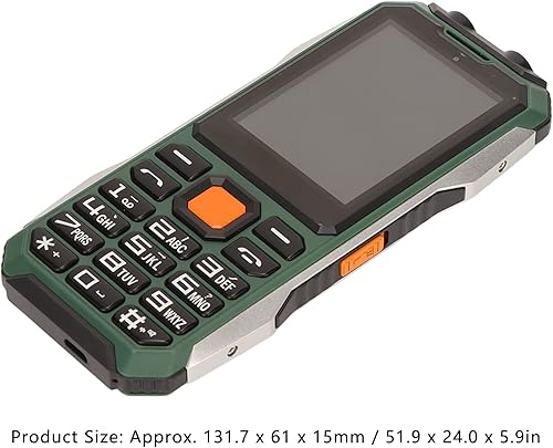Miniatura 8 de Teléfono celular 2G para personas mayores, teléfono resistente desbloqueado, doble SIM, batería de larga duración de 6800 mAh, pantalla HD de 2.4
