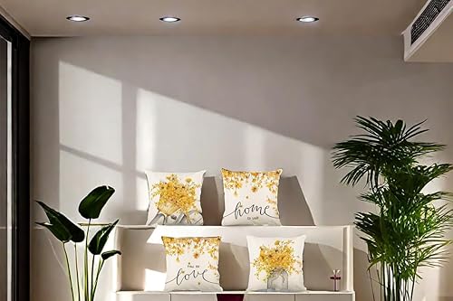 Miniatura 2 de advozcate Juego de 4 fundas de almohada de lino de 18 x 18 pulgadas, para sofá, casa rural de Acción de Gracias, decoración de otoño