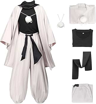 Amazon.com: C-ZOFEK Anime Cosplay Haori Kimono Jacket Pants Black