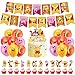 30Pcs Feste Compleanno Winnie - simyron Winnie the Pooh Decorazione, Pooh Palloncini Decorazioni Feste Compleanno Banner Cupcake Topper per Feste Compleanno Cartoon Pooh Forniture