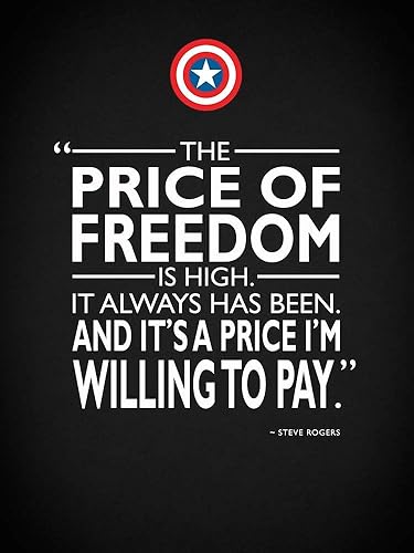 Miniatura 1 de Posterazzi PDXRGN114770SMALL - Póster impreso con diseño del Capitán América, Freedom Mark Rogan, 18 x 24, multicolor