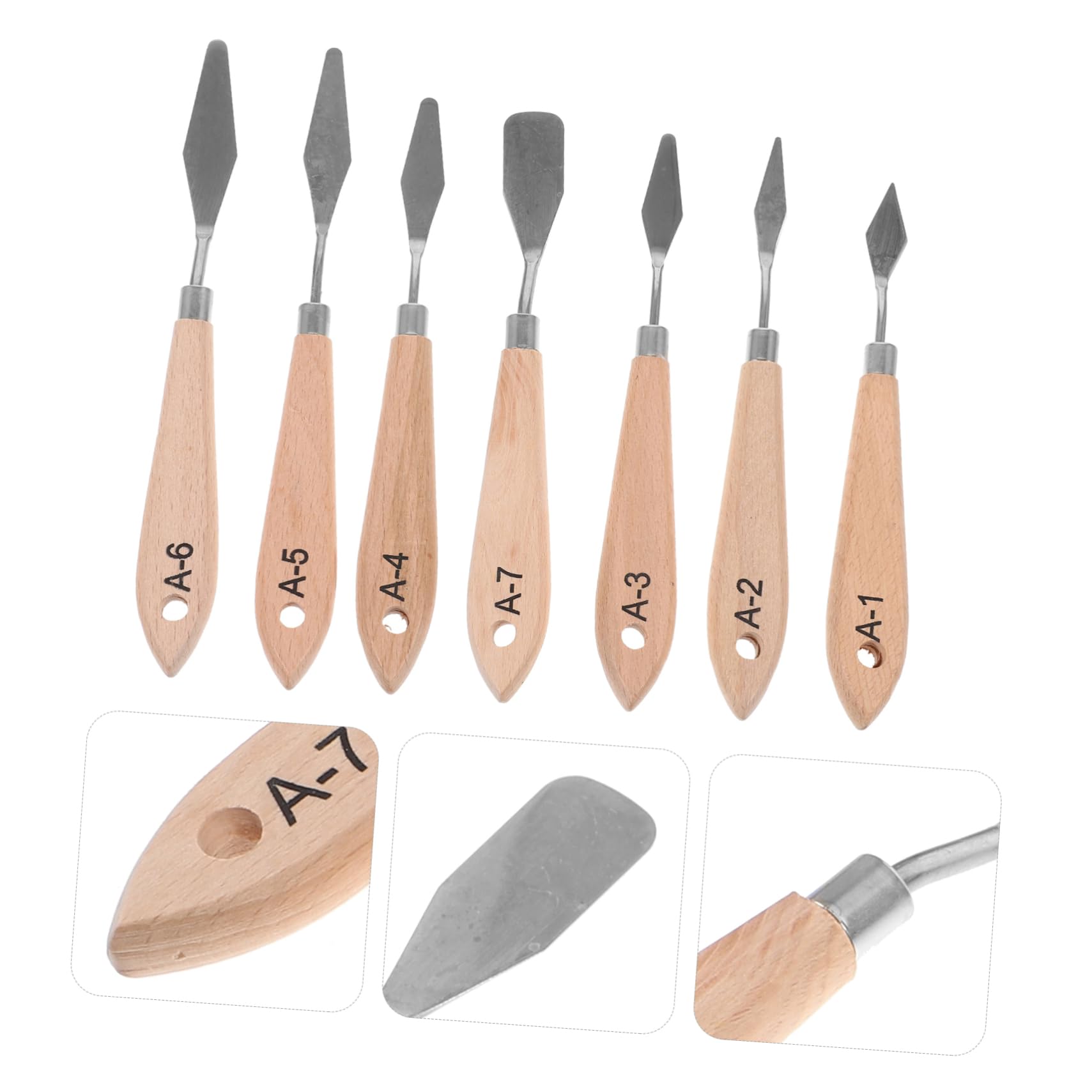 Housoutil 4 Sätze Teiliges Malmesser Mit Holzgriff Hochwertige Malwerkzeuge Auftragen Von Farbe Für Öl Und Aquarellmalerei Wanddekoration Und Kunstprojekte 7 Stück * 4