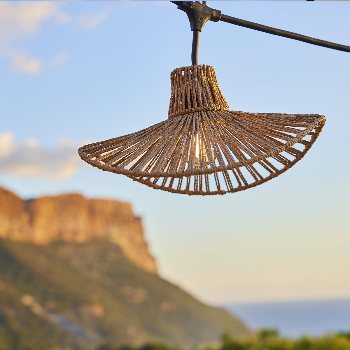 Lumisky WAVY LIGHT Lichterkette für den Außenbereich, 7 Lampen, E27-Fassung, warmweiß, 6 m