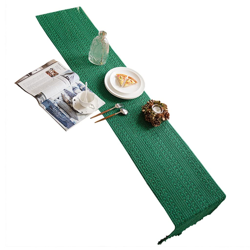 Runner Da Tavolo In PVC Per Natale, 180x30 Cm, Verde, Tovaglia Striscia Decorativa Per Pranzi E Feste, Resistente E Squisita