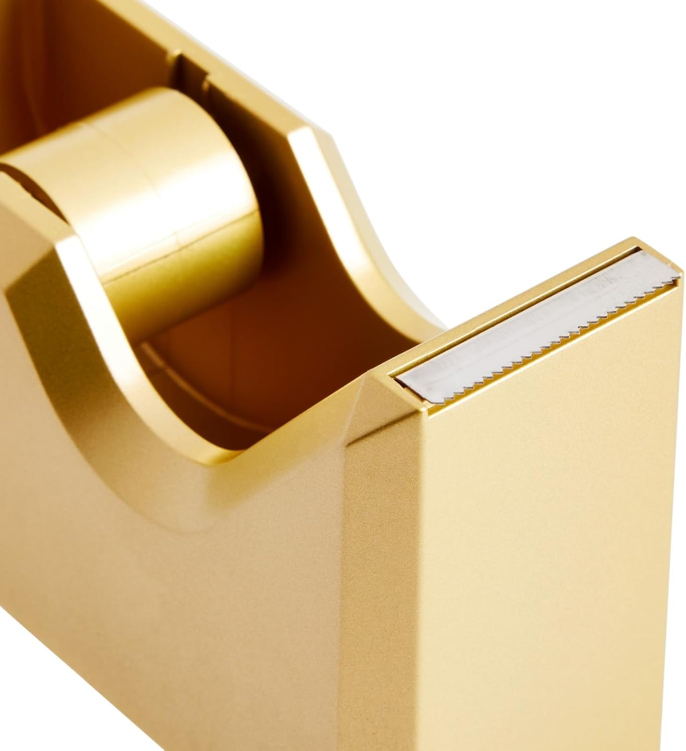 2 Piece Matte Gold Stapler and Tape Dispenser Set for Home Office Decor, Classroom Supplies, Desk Accessories for Dorm Room, Students, Teachers, Office Organization