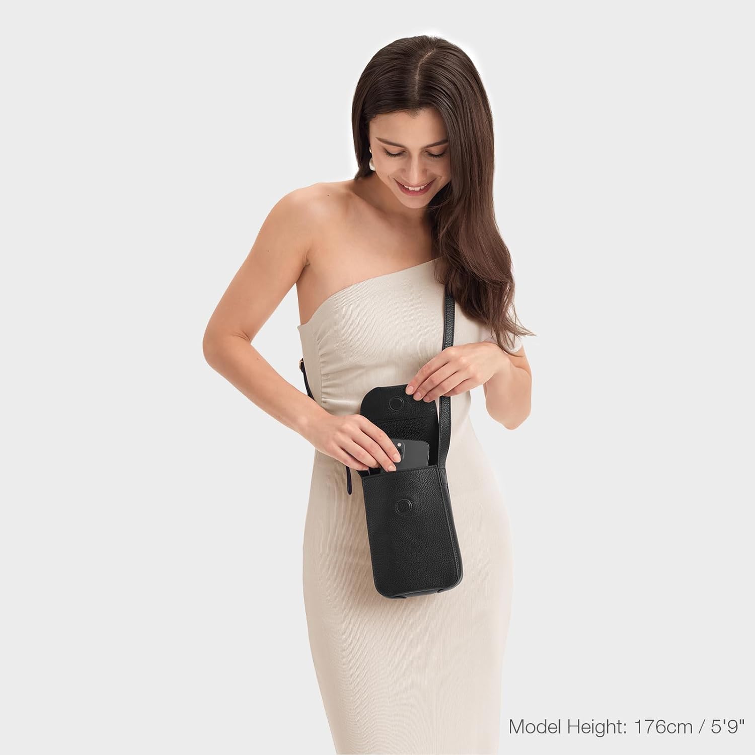 Kattee Leather Crossbody Bags for Women Trendy, Small Phone Purses Wallet Shoulder Handbags Travel with Card Slots - Image 2