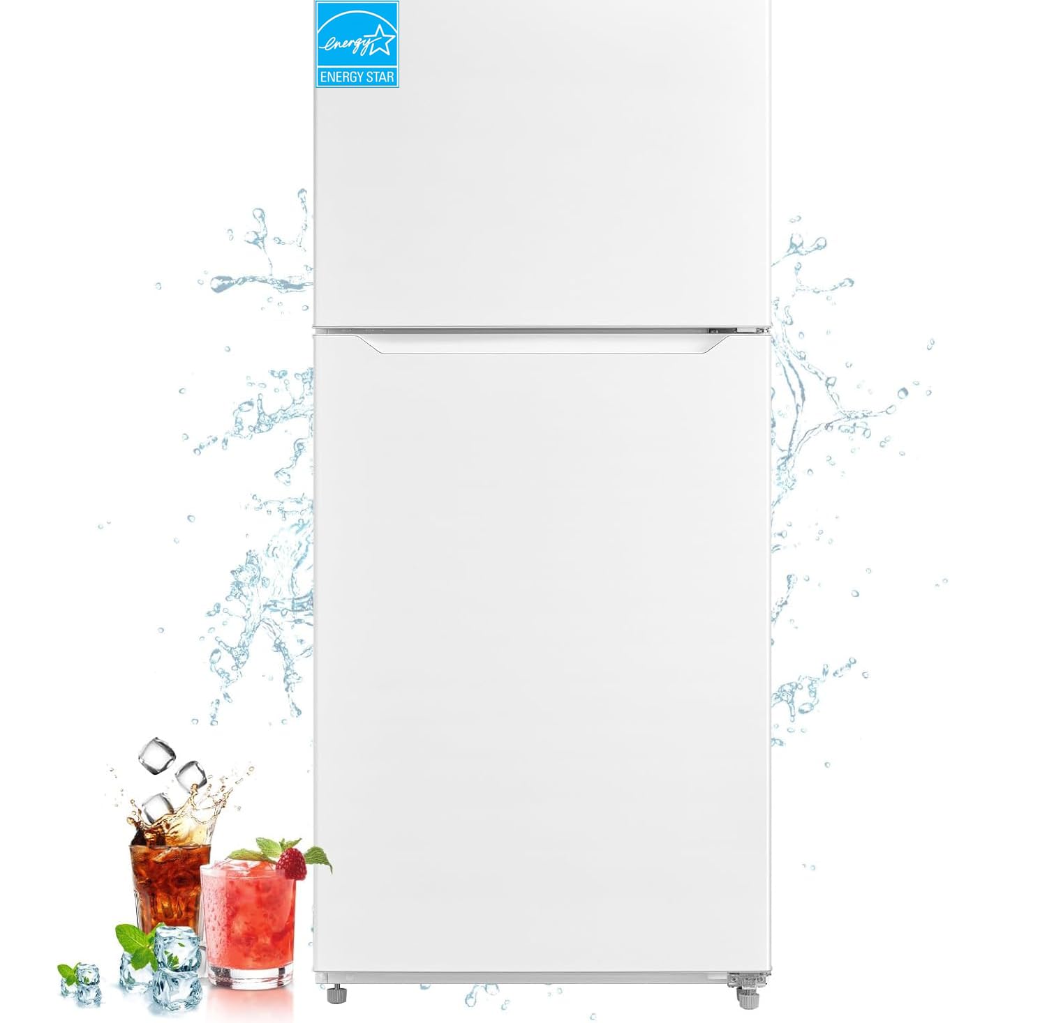 Smad 20.5 cu.ft Refrigerators 30 inch Wide Garage Ready Refrigerator with LED Light and Reversible Door Top Freezer Refrigerator Total No Frost for Home Dorm Kitchen 66 inch Tall White on Fridge.com
