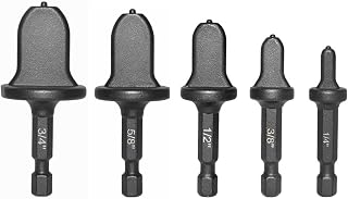 HVAC Copper Tube Flaring Tool 5PC Drill Bit Set, Copper Pipe Expander Bit for Air Conditioner Repairing, Include 3/4 5/8 1/2 3/8 and 1/4, Hex Shank for Impact Drill and Power Drill