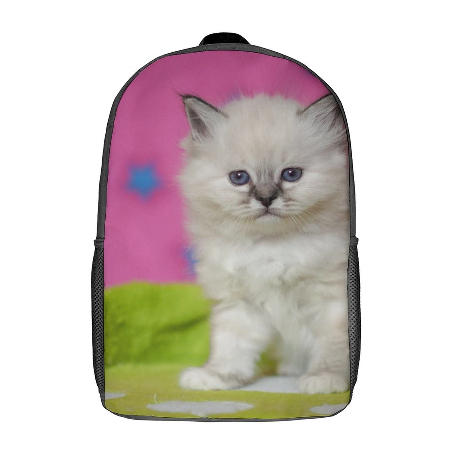 Cartable imprimé 3D chat résistant pour les étudiants de mode décontractée - 8