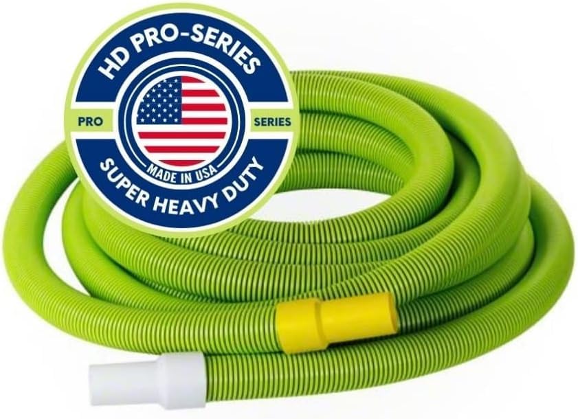 Extreme PRO Swimming Pool Vacuum Hose Green Manual Vacuum Extra Heavy Duty UV Protection Extreme...