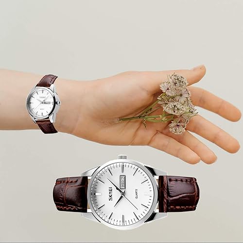 Miniatura 6 de SKMEI Pair Watches for Couples Men and Women His and Hers Watch Set Husband Wife Valentines Matching Wrist Watch Wedding Gifts Waterproof Business