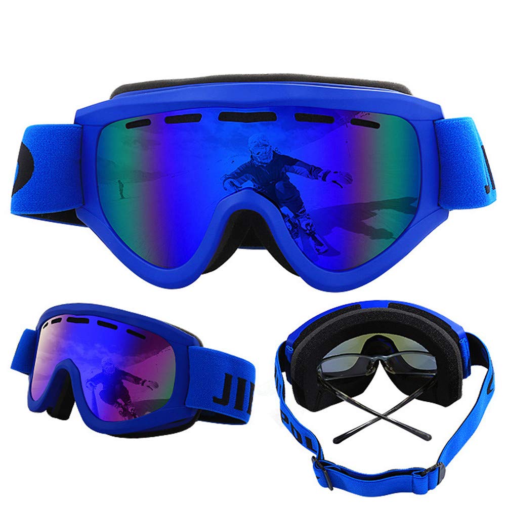 Lunettes de Ski pour Enfants, WideView DoubleLayer Anti, Protection extérieure Contre Le Vent et la Neige pour Les Lunettes de Ski d'alpinisme pour Enfants