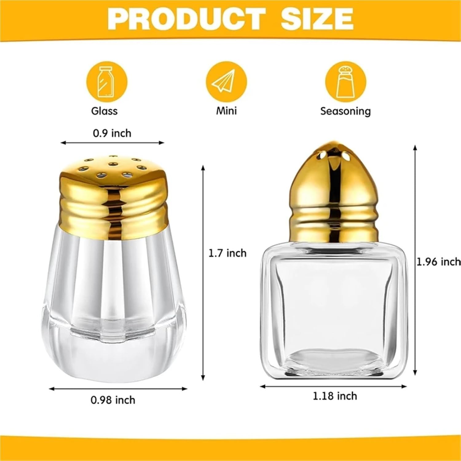 Small Salt and Pepper Shakers 24PCS Mini Salt and Pepper Shakers Clear Miniature Shakers for Picnic And Camping
