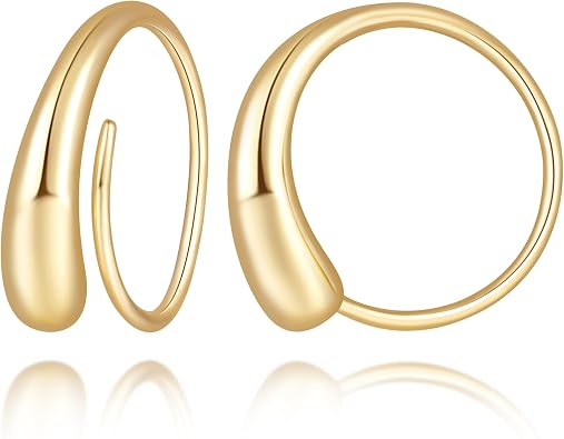 Gold Earrings for Women 14K Gold Hoop Earrings for Women