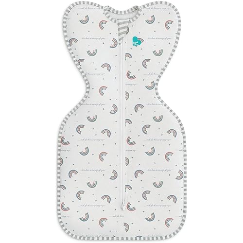 Love to Dream Swaddle UP, Baby Sleep Sack, Self-Soothing Swaddles for Newborns, Improves Sleep, Snug Fit Helps Calm Startle Reflex, New Born Essentials for Baby,1.0 TOG, Medium 13-19lbs, Rainbow Dream