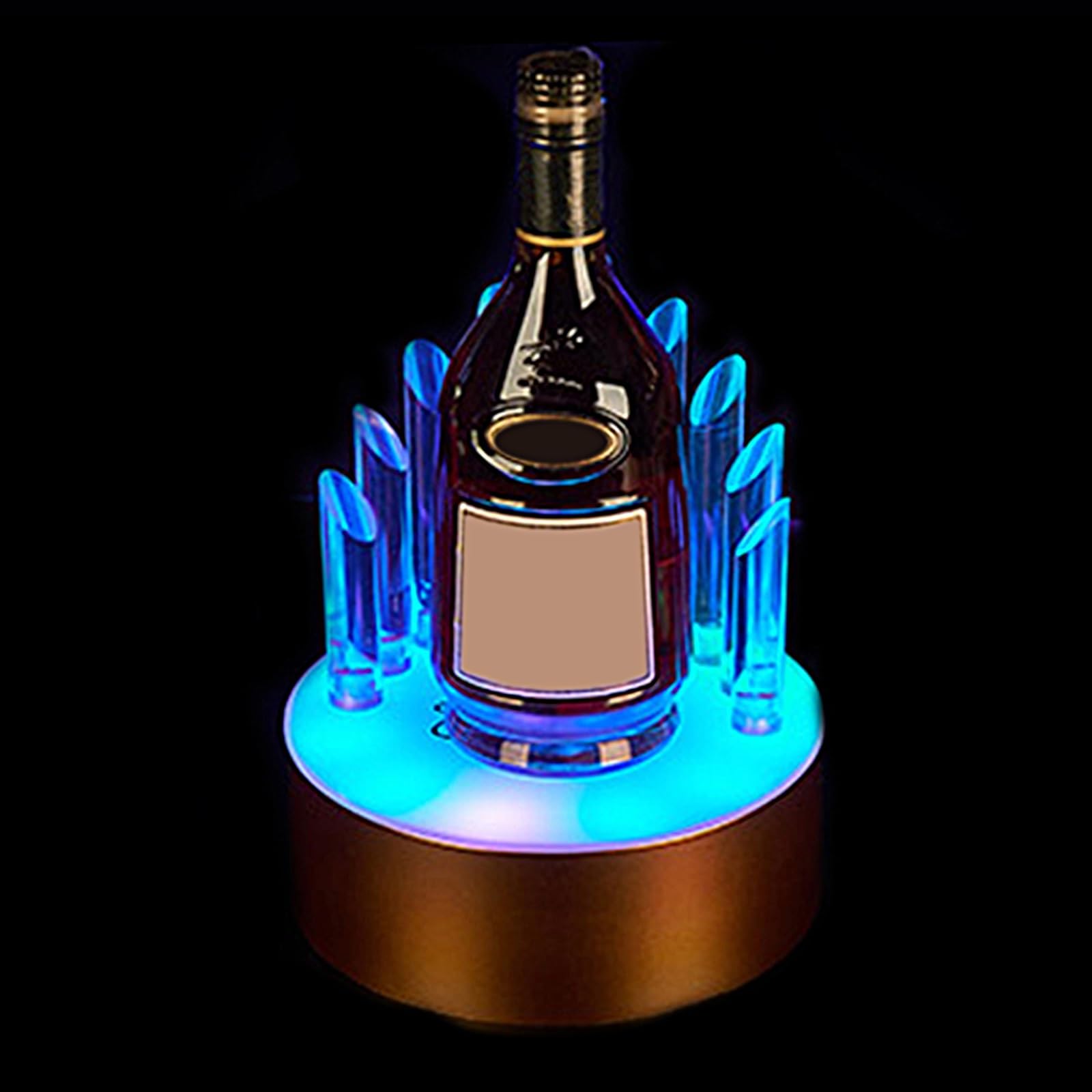 Espositore Luminoso per Bottiglie di Vino in Ferro o Acrilico Mobile Bars per Casa Porta Bottiglie di Vino per Bars, Hotel, Discoteche, Feste Private(28 * 28 * 24cm)
