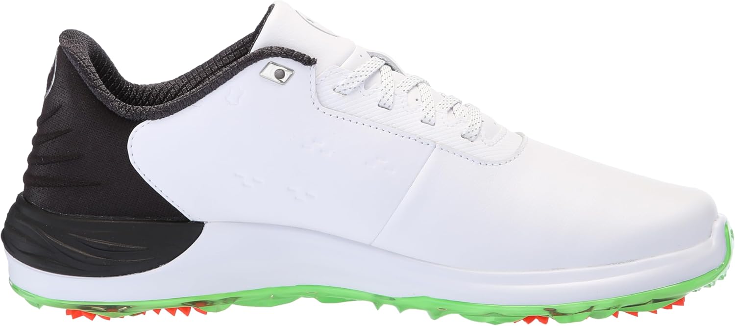pumagolf Men's PHANTOMCAT Nitro Sneaker, White- Black-Fluro Green PES, 9.5 Wide