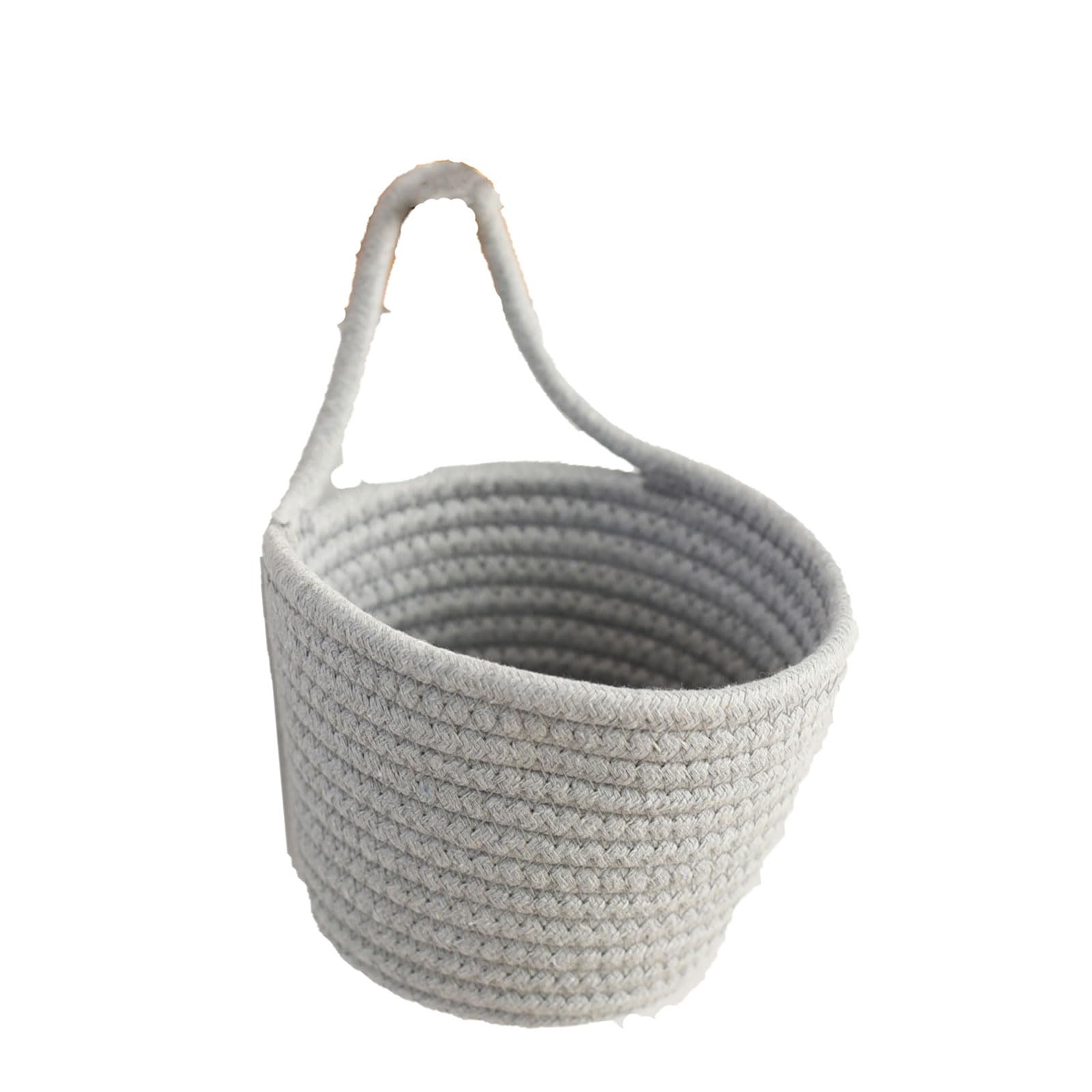 Wall Hanging Cosmetics Baskets Kitchen Round Hanging Baskets Handwoven Plant Basket for Vegetable Potato Onion Storage Decorative Cosmetics Basket