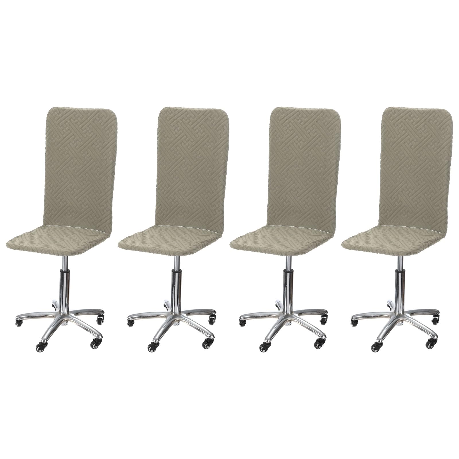 Housse de tabouret de bar extensible kaki lot de 4 pour cuisine