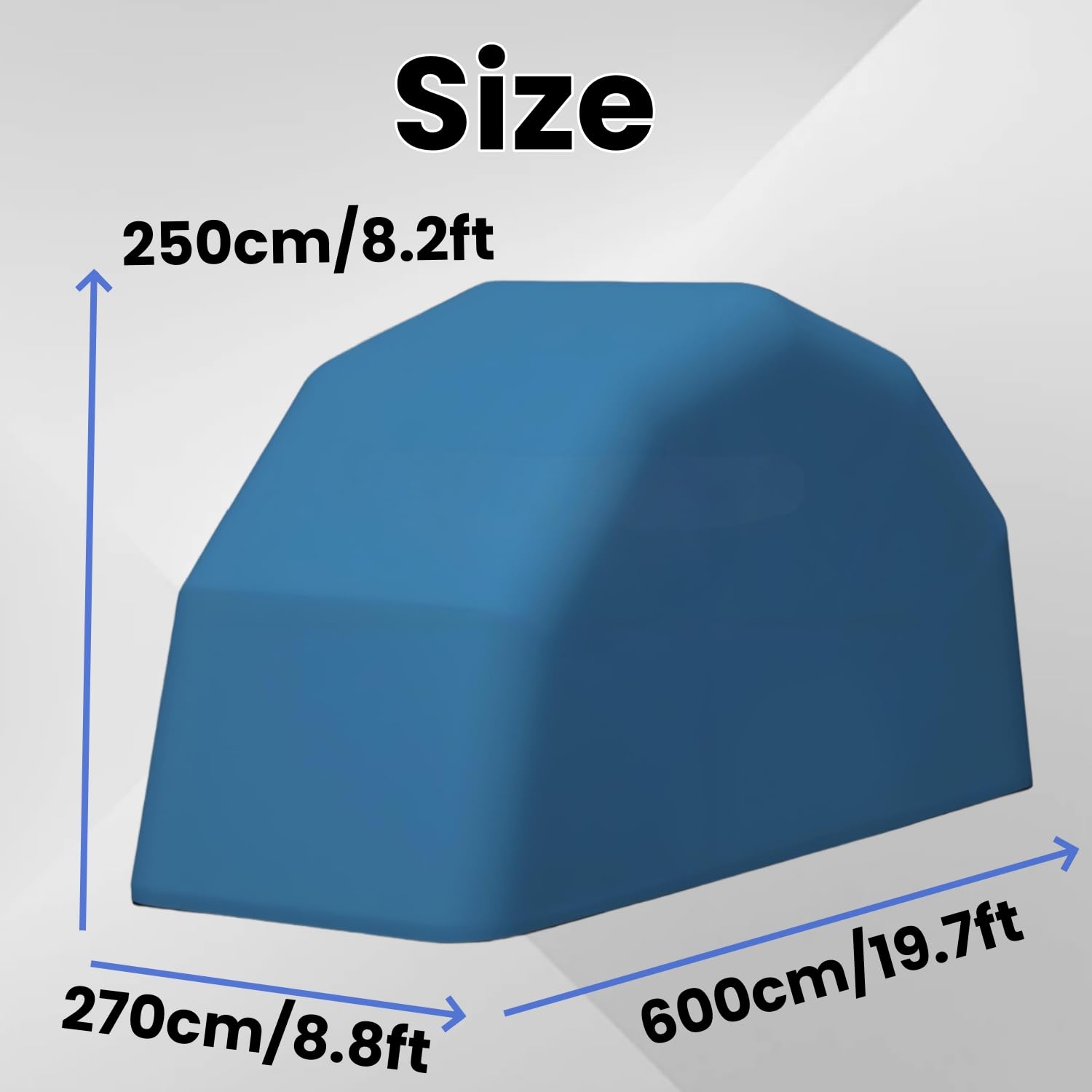 Abri de voiture pliable robuste en acier inoxydable - Protection contre le vent et la neige - Design semi-automatique - Idéal pour le stationnement dans la cour ou le jardin - 6 x 2,7 x 2,5 m