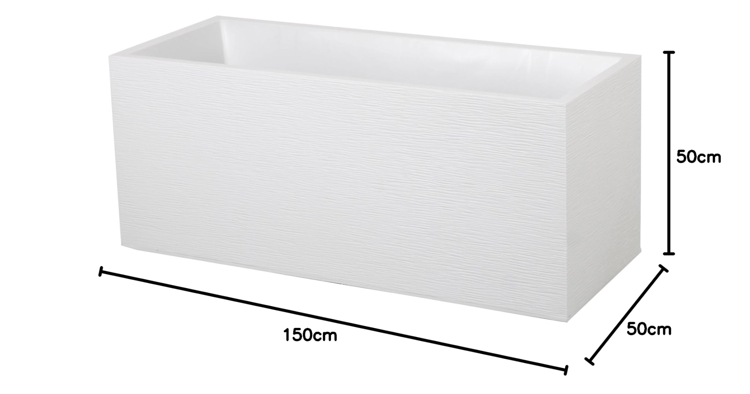 EDA Plastiques 13734 BL.CER SX1 - Jardinera para Flores (99,5 x 39 x 43 cm)